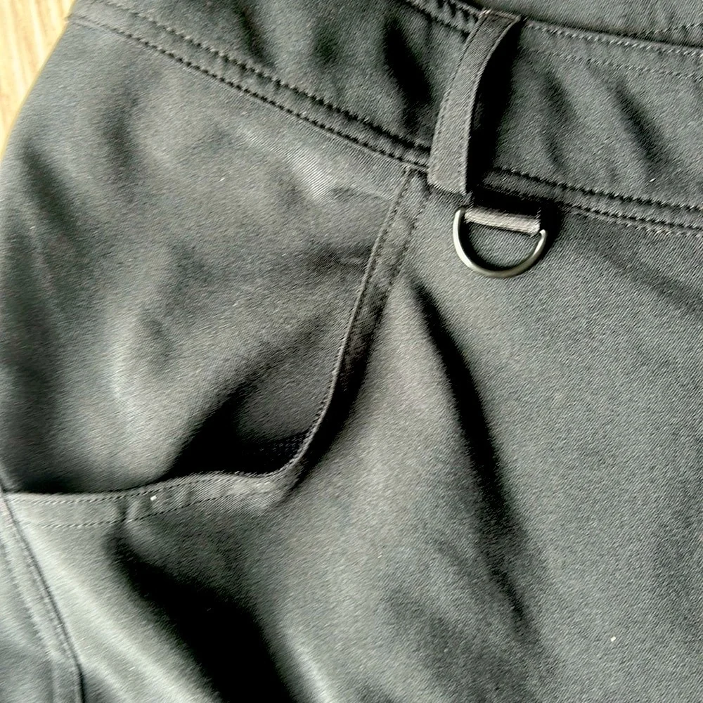 Terry Woman’s Biking Cycling Cargo Shorts M Black Padded Liner Loose Athletic